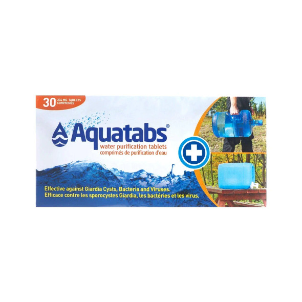Aquatabs Water Purification Tablets - 30x 334mg Tablets (Each Tablet Treats 20L)