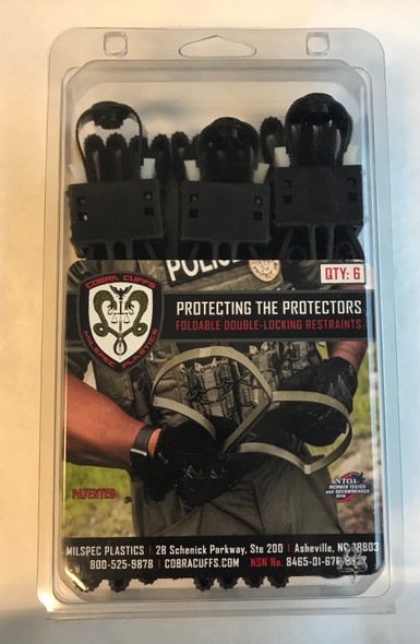 Cobra Cuffs Disposable Restraints - Black - 6 Pack Canada