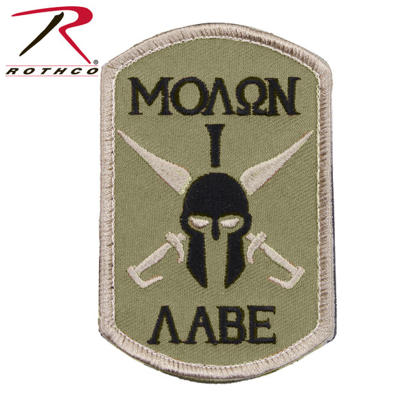 Molon Labe Spartan Morale Patch - Tan Molon Labe Spartan Morale Patch - Tan