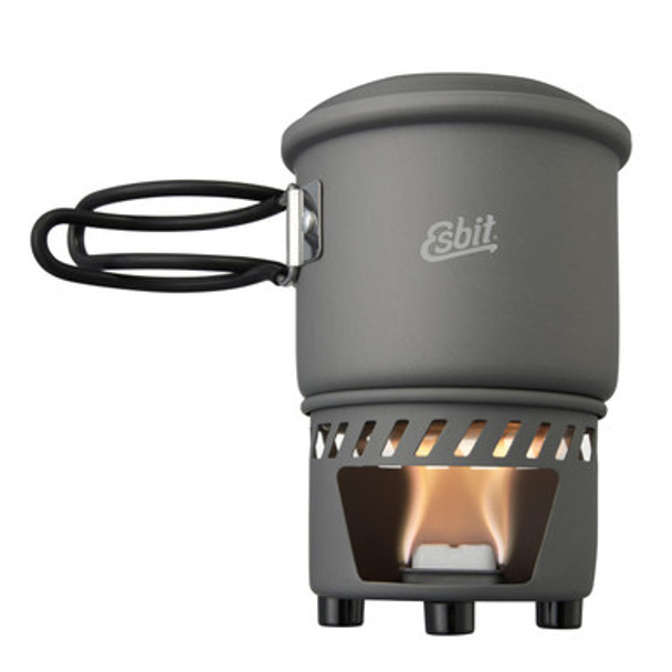 Esbit Solid Fuel Stove and Cookset - 585ml Aluminum Esbit Solid Fuel Stove and Cookset - 585ml Aluminum