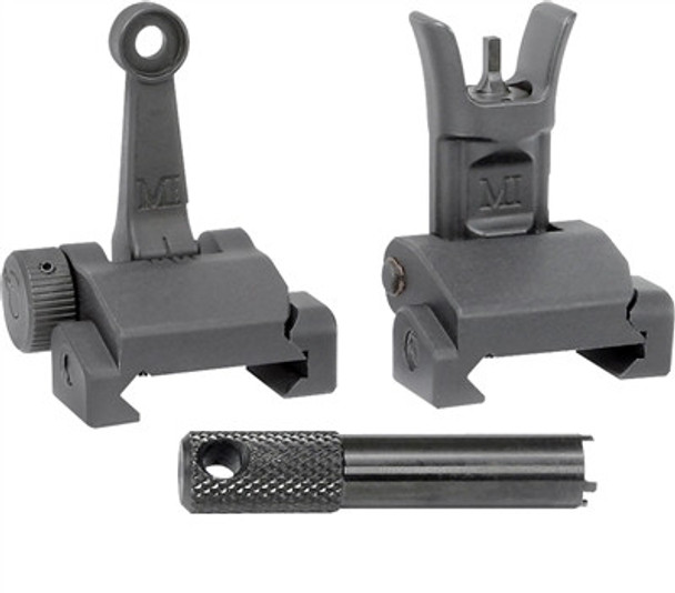 Midwest Industries - Combat Rifle Sight Set - Black Iron Sights