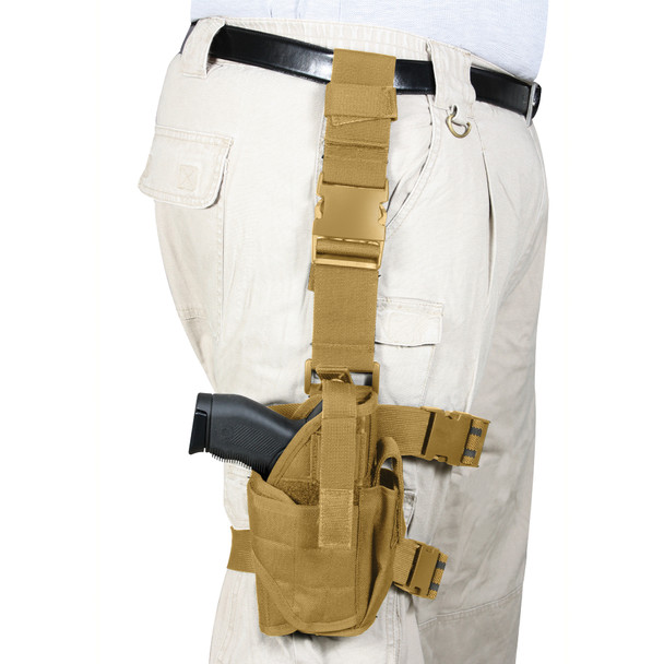 Rothco Deluxe Adjustable Universal Drop Leg Tactical Holster - Coyote Brown Canada