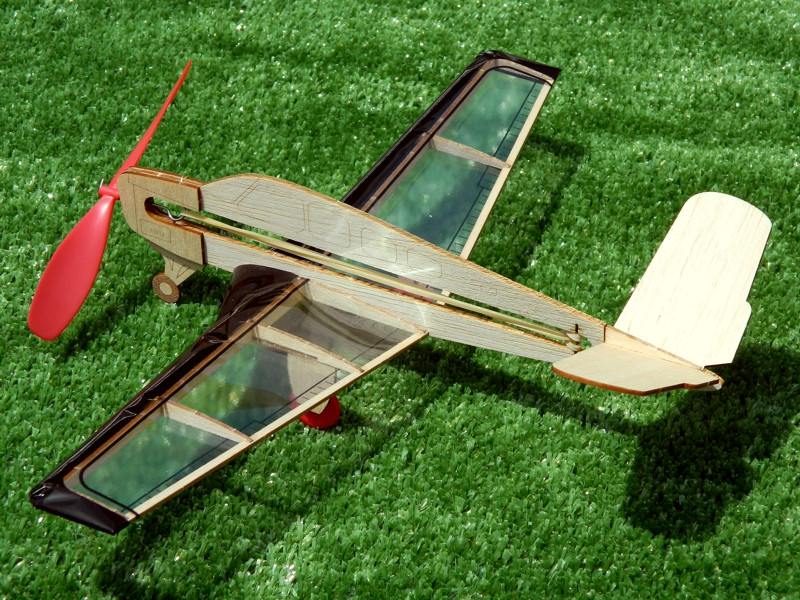 Guillow's Mini Model V-Tail Laser Cut Rubber Band Powered Kit