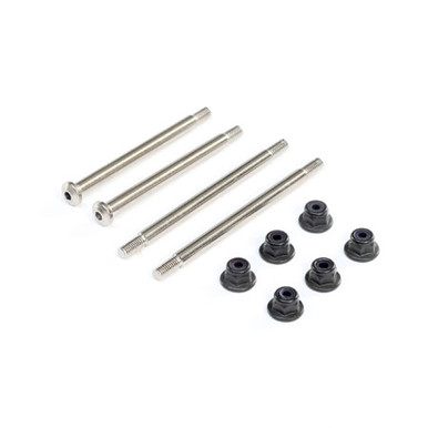 TLR Outer Hinge Pins, 3.5mm, Electro Nickel, 2pcs, 8X Elite