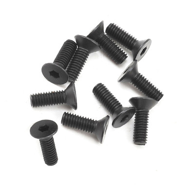 TLR Flat head screws, M4x12mm, 10pcs, 8X Elite