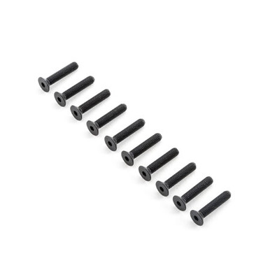 TLR Flat Head Screws, M5x25mm (10)