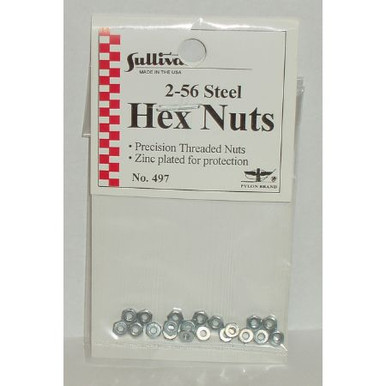 Sullivan 2-56 Thread Hex Nuts (20)