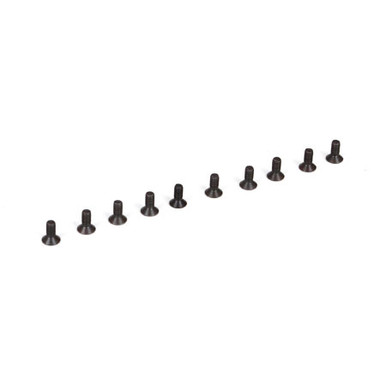TLR Flat Head Screws, M2.5 x 6mm (10)