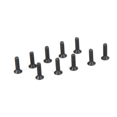 TLR Flat Head Screws, M2.5 x 10mm (10)