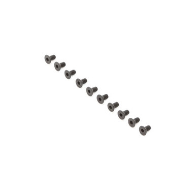 TLR Flat Head Screws, M3 x 6mm, 10pcs