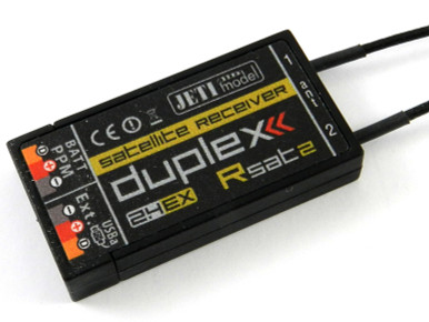 Jeti Model Duplex Rsat 2 Satellite Receiver for R9, R10, R11EPC, R12EPC, R14 and Duplex R18, JDEXRS2
