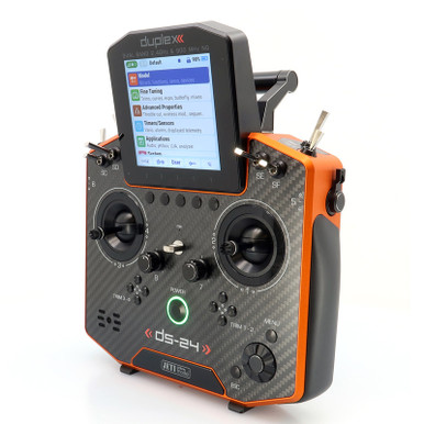 Jeti Model DS24 II Carbon Line Orange Anodized Transmitter with REX12 Assist Receiver