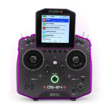 Jeti Model DS24 II Carbon Line Purple Transmitter with REX12 Assist Receiver
