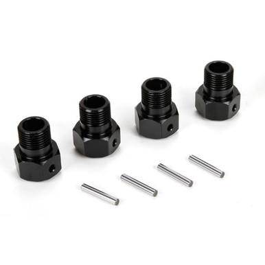 Losi Wheel Hex Black and Pin, 4pcs, DBXL 2.0, DBXL-E 2.0