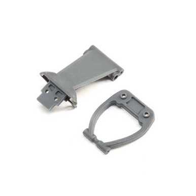 Losi Front Bumper/Skid Plate and Support, Grey, Rock Rey