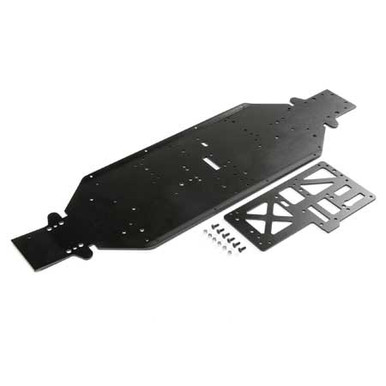 Losi Chassis with Brace, 4mm Black, DBXL-E 2.0