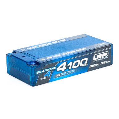 LRP 4100mah 2S 135C Graphene-4 Shorty Battery with 5mm Bullet Connectors