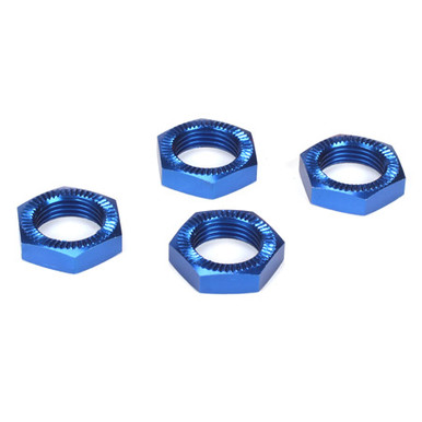 Losi Wheel Nuts, Blue Anodized , 4pcs, 5IVE-T