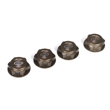 Losi Wheel Nuts, Captured , 4pcs, 5IVE-T