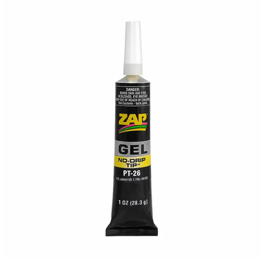 ZAP No Drip Gel CA Glue, 1oz, Part PT-26