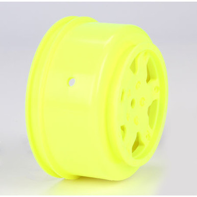 TLR 1/10 Front/Rear SCT 2.2/3.0 Wheels, 12mm Hex, Yellow (2), 22SCT