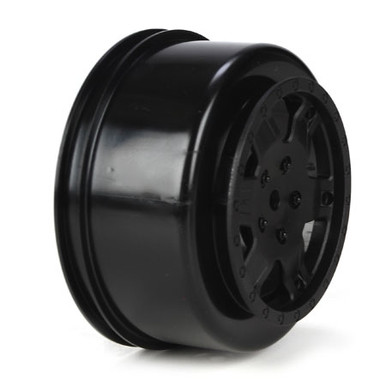 TLR 1/10 Front/Rear SCT 2.2/3.0 Wheels, 12mm Hex, Black (2), 22SCT