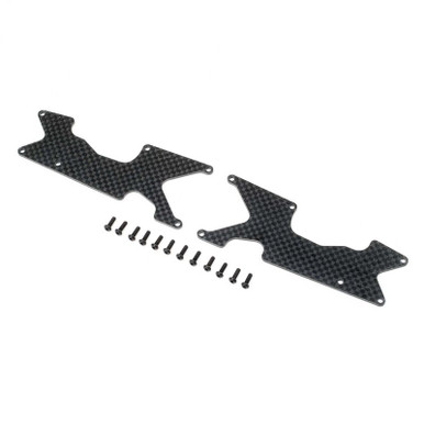 TLR Rear Arm Inserts, Carbon, 8XT