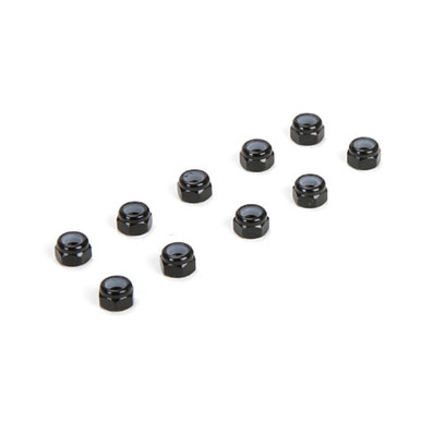 TLR M3 Aluminium Lock Nuts, Black, 10pcs, 22 5.0 DC Elite
