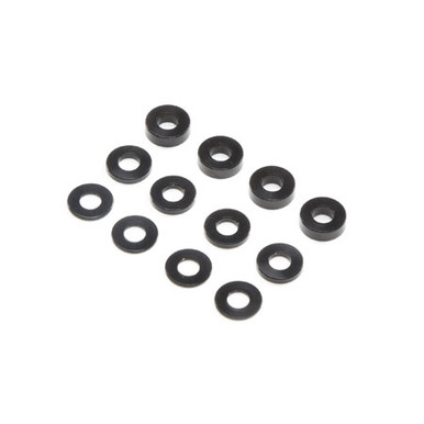 TLR M3 Caster Block Alum Washer Set, Black, 4pcs, 22 5.0, 22X-4