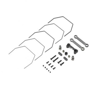 TLR Rear Sway Bar Set, Laydown- 22 4.0