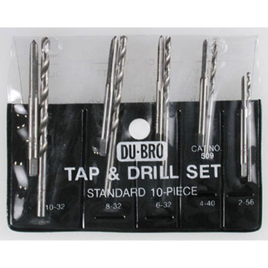 Dubro 10 Pc. Standard Tap and Drill Set, Part 509
