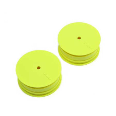 TLR Front Wheel, Stiffezel, 12mm Hex, Yellow, 2pcs, 22 5.0 SR