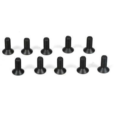 TLR Flathead Screws, M3 x 8mm, 10pcs