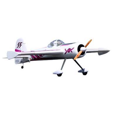 Flex Innovations Yak 55 10E Super PNP with Dualsky Motor, Pink/White, Clearance
