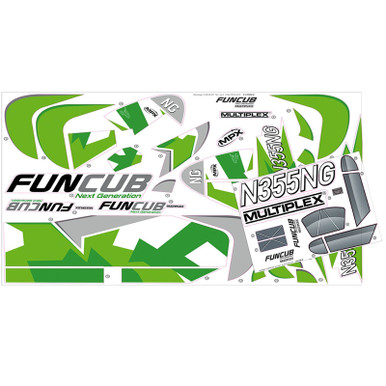 Multiplex Green Decal Sheet, FunCub NG, Clearance
