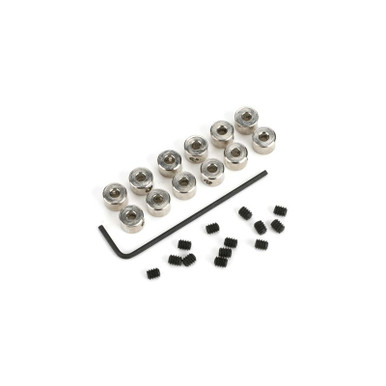 Dubro 3/32in Plated Brass Duracollars, 12pcs, Part 596