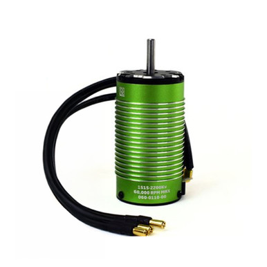 Castle Creations 1515-2200kv V2 4-Pole Sensored Brushless Motor, 12AWG with 4mm Bullets, 060-0110-00