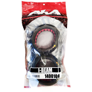 AKA I-Beam 1/8 Super Soft Long Wear Buggy Tyres with Red Inserts, 2pcs