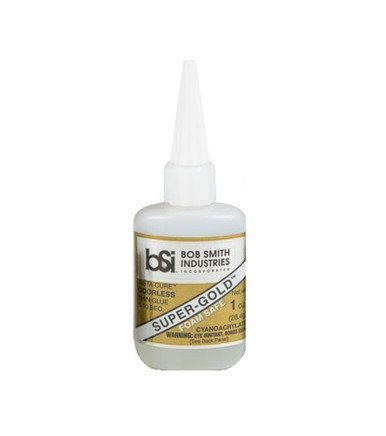 Bob Smith Industries Super-Gold Thin Foam Safe CA Glue, 1oz