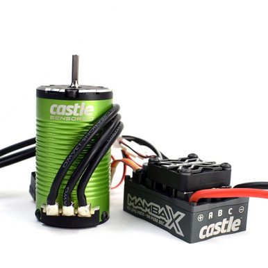 Castle Creations Mamba X SCT Brushless ESC with 1412-2100kv Shaft Motor, 010-0155-14