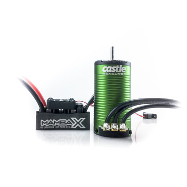 Castle Creations Mamba X SCT Brushless ESC, 1415-2400Kv Motor, 25.2v WP Combo, CC-MAMBAX-2400