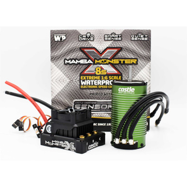 Castle Creations Mamba Monster X 8S ESC with 1717-1650Kv Sensored Motor, 010-0165-02