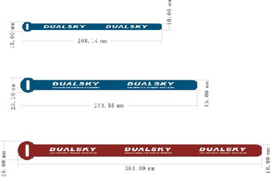 Dualsky Medium Battery Straps, 5pcs, 263mm