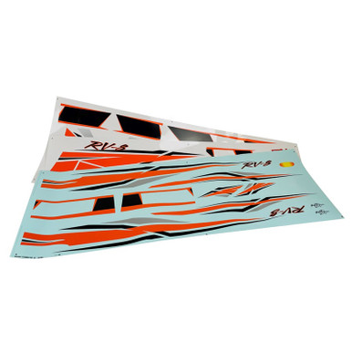 Flex Innovations Orange/Black Decal Set, RV-8 10E