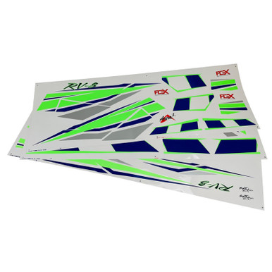 Flex Innovations Green/Blue Decal Set, RV-8 10E