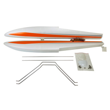 Flex Innovations Orange/White Float Set and Struts with LED, Cessna 170