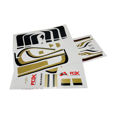 Flex Innovations Decal Set, Cessna 170 Maroon / Gold, Clearance