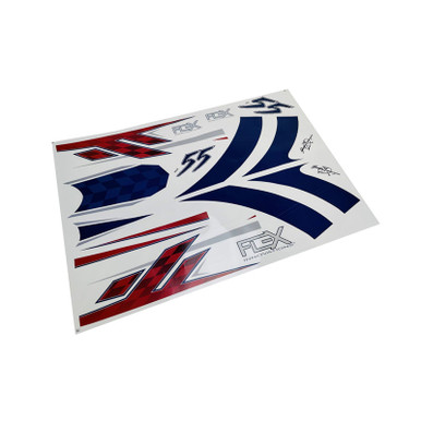 Flex Innovations Red/White Decal Set, Yak 55 10E