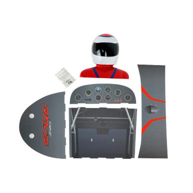 Flex Innovations Pilot and Cockpit Set, Edge 540 120cc, Red, Clearance