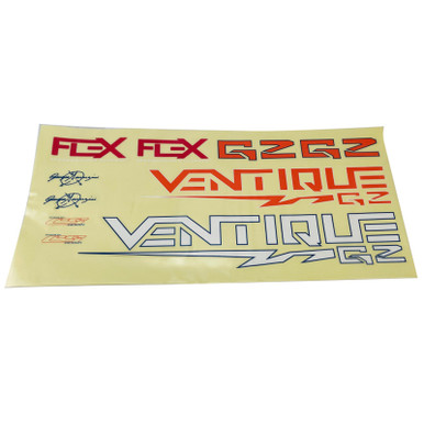 Flex Innovations Decal Set, Orange/Blue, Ventique G2